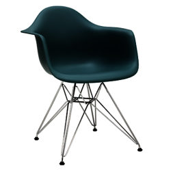 Vitra Eames DAR 43cm Armchair Ocean / Chrome